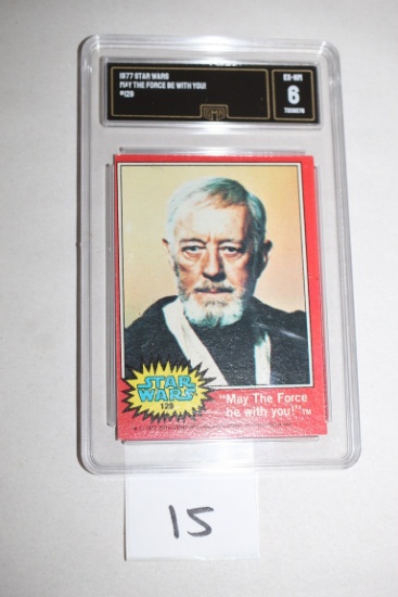 Graded 1977 Star Wars may The Force Be With You Card, #129, GMA Grading 6, EX-NM, 7208376