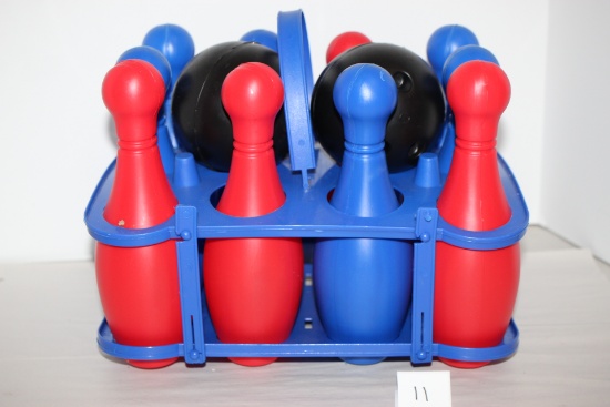 Bowling Game With Carrier, Plastic, Amloid Corp., 12" x 9 1/2" x 9"H