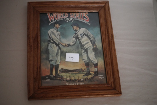 Framed World Series 1909, Dino Guarino, 12 3/4" x 10 3/4" Including Frame