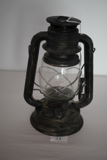 Decorative Lantern, Painted, Metal & Glass, 10 3/4"L