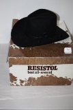 Resistol Self-Conforming Cowboy Hat With Box, 4XXXX, Beaver, Size 7 1/4, Appears Unused