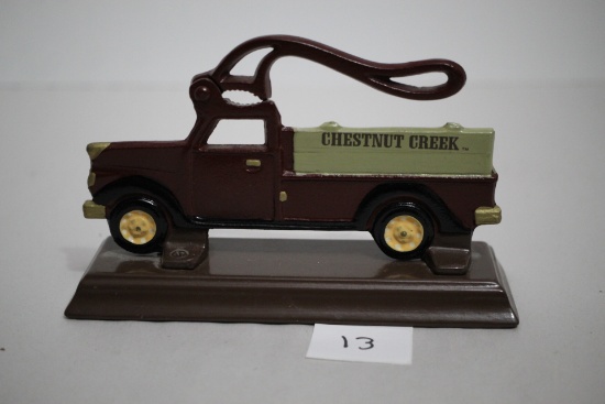 Chestnut Creek Cast Iron Pick Up Truck Nut Cracker, 2004, Houston Harvest Gift Products