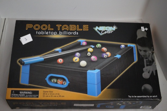 Pool Table Table Top Billiards, PMT Holdings Ltd., 20" x 12" x 4"