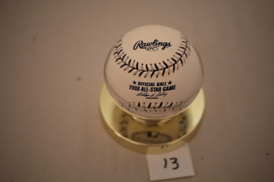 Rawlings 2008 All-Star Game Official Ball, Plastic Cover Missing