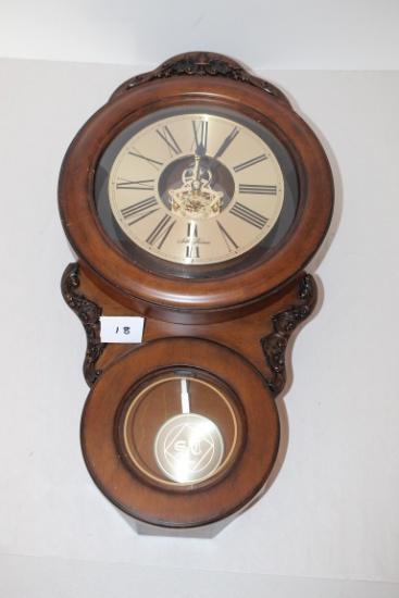 Seth Thomas Wall Clock, Battery Operated, 20 1/2"L x 10 3/4"W