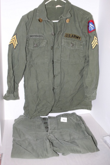 Military Shirt & Pants, Shirt Size-15 1/2 x 31, Pants Size-34 x 29