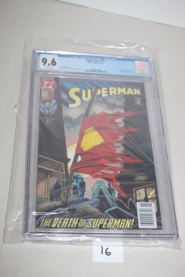 Graded Superman Comic Book, #75, Jan. 1993, DC Comics, CGC Universal Grade 9.6, 3948154002