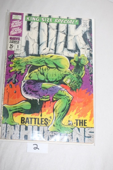 Hulk Battles The Inhumans Comic Book, 25 Cents, #1 Oct., King Size Special
