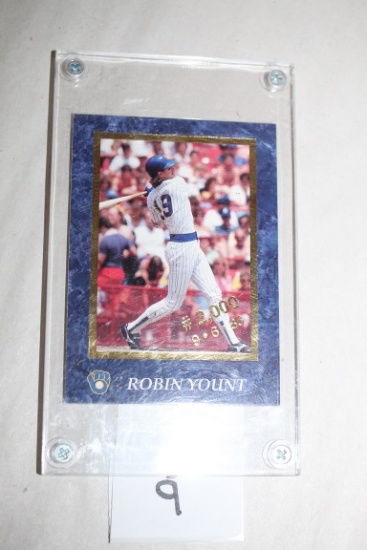 Robin Yount #2000 Card, 9.6.86, Sentry Foods, In Plastic Cover