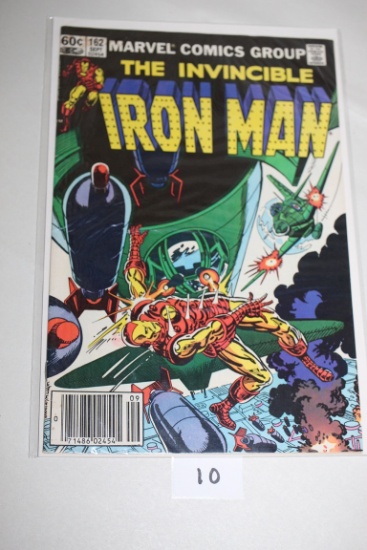 Iron Man Comic Book, 60 Cents, #162, September 1982, Marvel Comics, Bagged & Boarded
