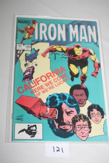 Iron Man Comic Book, 60 Cents, #184, July 1984, Marvel Comics, Bagged & Boarded