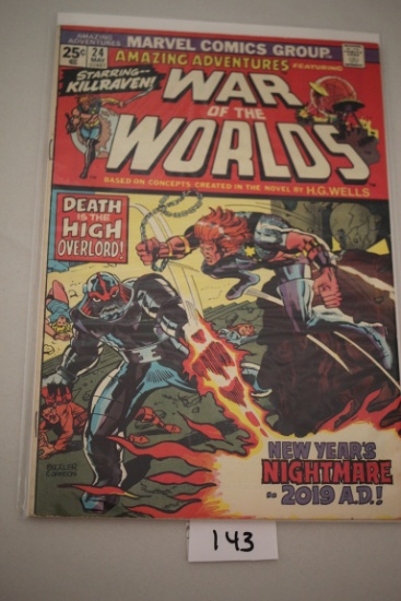 War Of The Worlds Comic Book, 25 Cents, #24, May, Marvel Comics, Bagged & Boarded