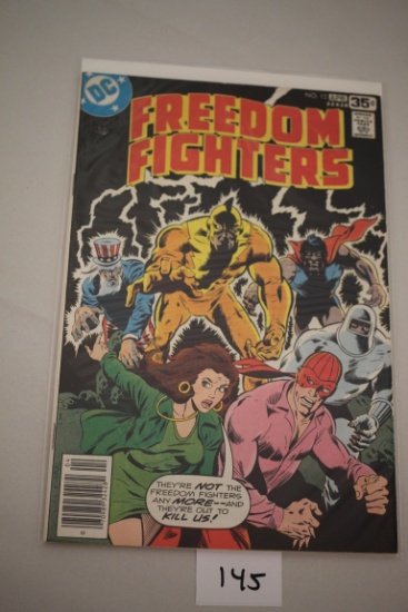 Freedom Fighters Comic Book, 35 Cents, #13, April, DC Comics, Bagged & Boarded