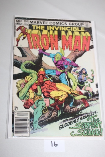 Iron Man Comic Book, 60 Cents, #160, July 1982, Marvel Comics, Bagged & Boarded