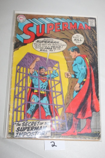 Superman Comic Book, 15 Cents, #225, April, DC Superman National Comics, Bagged & Boarded
