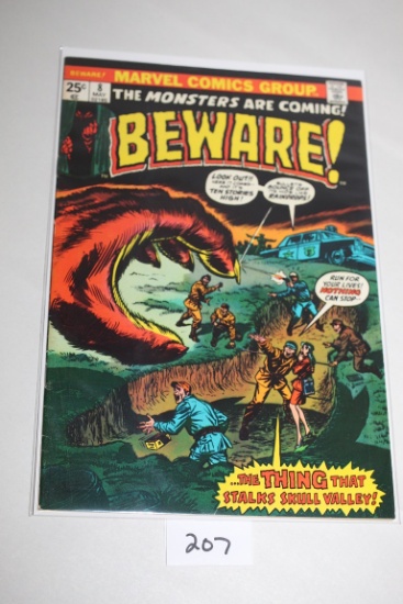 Beware Comic Book, 25 Cents, #8, May, Marvel Comics, Bagged & Boarded