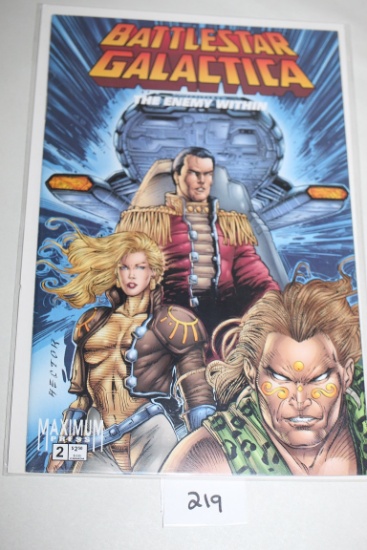 Battle Star Galactica Comic Book, #2, Maximum Press, Bagged & Boarded
