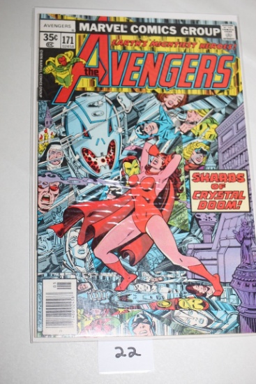 Avengers Comic Book, 35 Cents, #171, 1978, Marvel Comics, Bagged & Boarded
