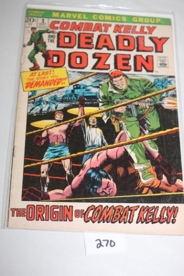 Combat Kelly Comic Book, 20 Cents, #3, October, Marvel Comics, Bagged & Boarded
