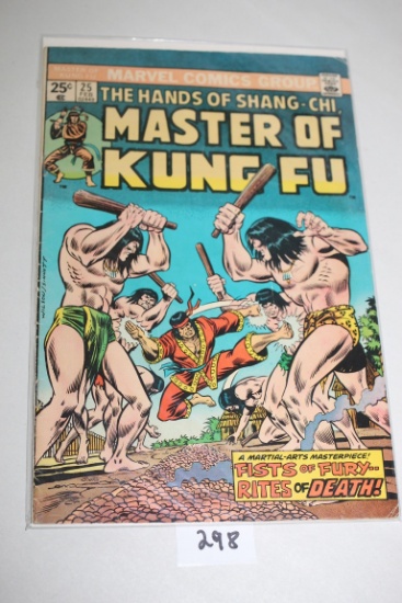 The Master Of Kung Fu Comic Book, 25 Cents, #25, February, Marvel Comics, Bagged & Boarded