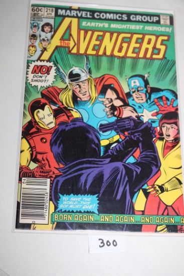 Avengers Comic Book, 60 Cents, #218, April 1982, Marvel Comics, Bagged & Boarded
