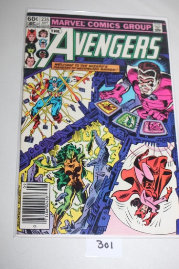Avengers Comic Book, 60 Cents, #235, September 1983, Marvel Comics, Bagged & Boarded
