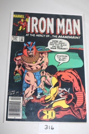 Iron Man Comic Book, 60 Cents, #181, April 1983, Marvel Comics, Bagged & Boarded