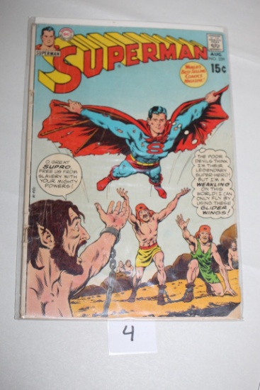 Superman Comic Book, 15 Cents, #229, August, DC Superman National Comics, Bagged & Boarded