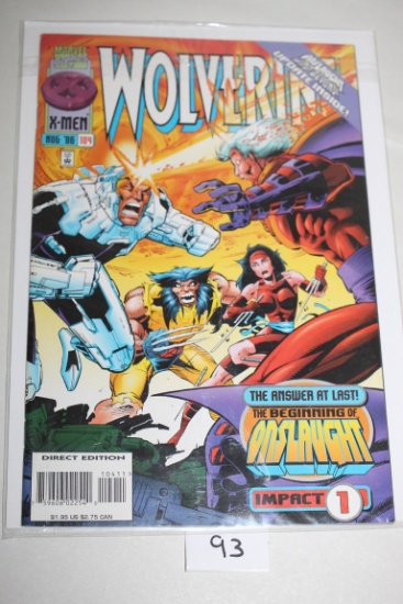 Wolverine Comic Book, #104, August 1996, Marvel Comics, Bagged & Boarded