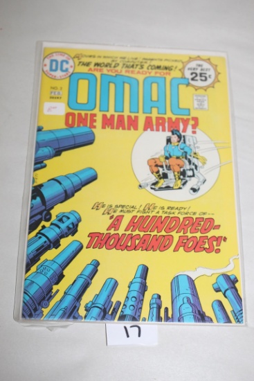 Omac Comic Book, 25 Cents, #3, February, DC The Line Of Super Stars, Bagged & Boarded