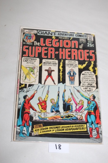 The Legion Of Super Heroes Comic Book, 25 Cents, #403, April, DC Giant Adventure Comics