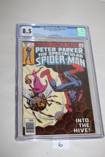 Graded Spider-Man Comic Book, 40 Cents, #37, Dec. 1979, Marvel Comics, CGC Universal Grade 8.5
