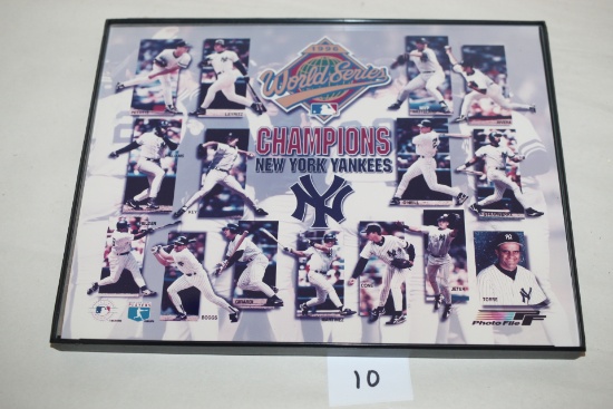 New York Yankees, 1996 World Series Champions Framed Picture, 8 1/2" x 11" Including Frame