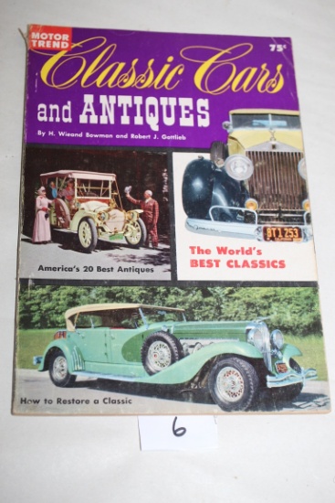 Classic Cars and Antiques Book, Bowman & Gottlieb, c.1953, Trend Book 111, Paperback