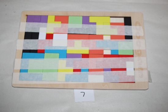 Coogam Wooden Blocks Puzzle, 10 1/2" x 7", Pieces Not Verified