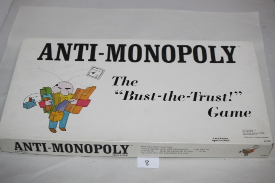 Vintage Anti-Monopoly Game, By Ralph Anspach, #3300, Anti-Monopoly Inc., Pieces Not Verified