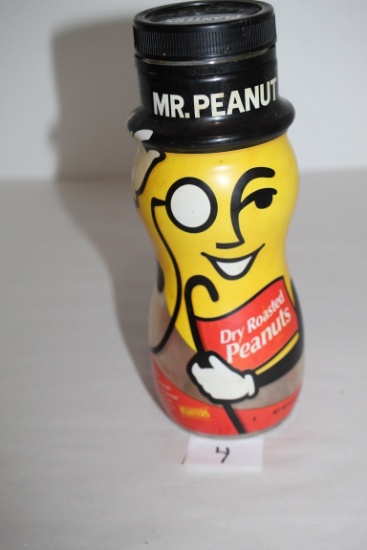 Vintage Mr. Peanut Dry Roasted Peanuts Jar, Empty, 8 1/2"