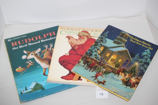 Vintage Holiday Books, Christmas Stories That Never Grow Old, Norman Rockwell's Christmas Book