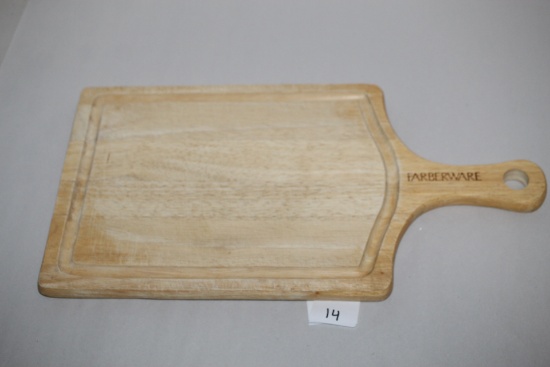 Farberware Cutting Board, Wood, 17" x 9" Including Handle
