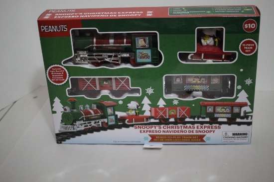 Snoopy's Holiday Express Train Set, Battery Operated, Ruz, Peanuts Worldwide LLC, NIB