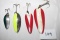 Daredevil & Little Cleo Spoon Fishing Lures, 1 1/2