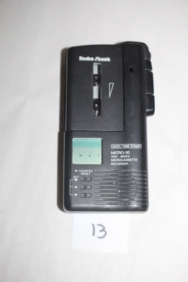 Radio Shack Micro-30 Microcassette Recorder, Vox, Index, #14-1062, 4 3/4"