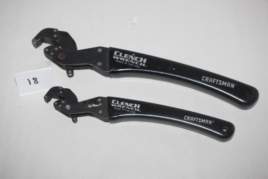 Craftsman Clench Wrenches, Made In USA, 8"L-42308 & 10"L-42310