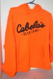 Cabela's Blaze Orange Deer Camp Hoodie, Size Large