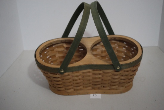 Woven Basket, 14 3/4"W, Each Opening 6 1/2" Round