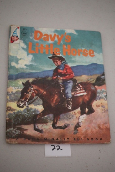 Vintage Davy's Little Horse Children's Book, 1956, #533, Rand McNally Elf Book, Hard Cover
