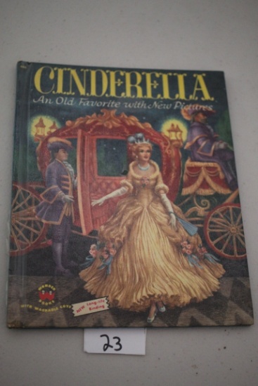 Vintage Cinderella-An Old Favorite With New Pictures-Children's Book, 1954, Wonder Books