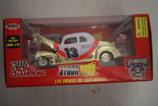 1940 Ford Coupe Stock Rods, 1/24 Scale Premier Die Cast Replica, Limited Edition 1 Of 4,998