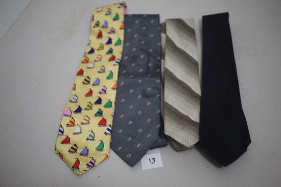 Rainbow Fleet Tie By Alynn Neckwear, Yves Saint Laurent Tie, Armani Collezioni-100% Silk