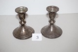 Towle Sterling Candle Stick Holders, Weighted, 4 1/4